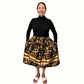 ~Night Sky With Golden Stars Collection~ Round Dance Style Ribbon Skirt with Functioning Pockets