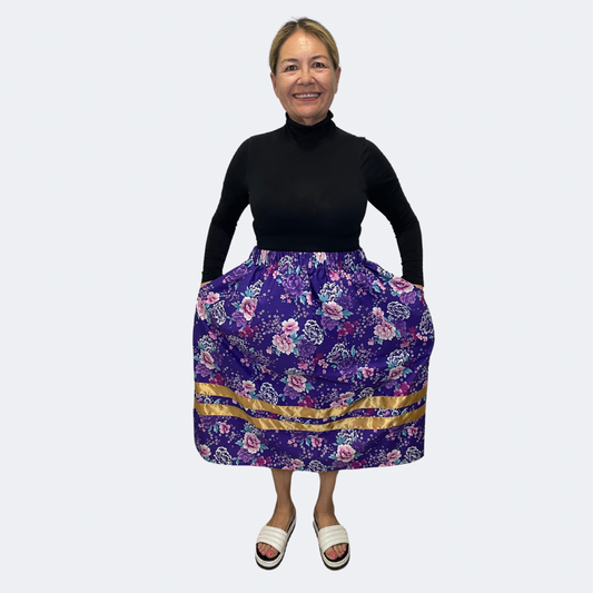 ~Wisdom & Wealth Collection~ Round Dance Style Ribbon Skirt with Functioning Pockets