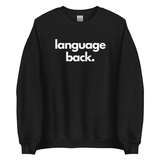 Language Back Sweater